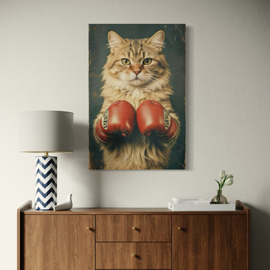 Cuadro decorativo canvas Gato 023