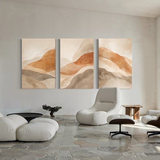 Set de 3 cuadros canvas Desert Horizon