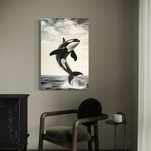 Cuadro decorativo canvas Orca 001