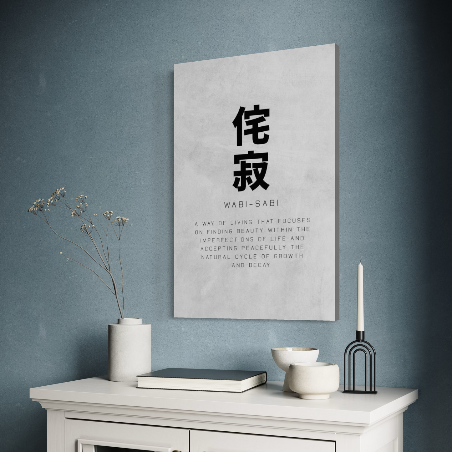 Cuadro decorativo canvas Wabi-Sabi
