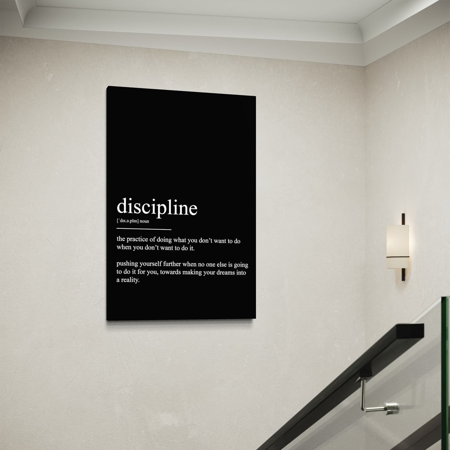 Cuadro decorativo canvas Discipline 005