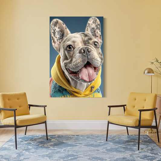 Cuadro decorativo canvas Bulldog Francés 001