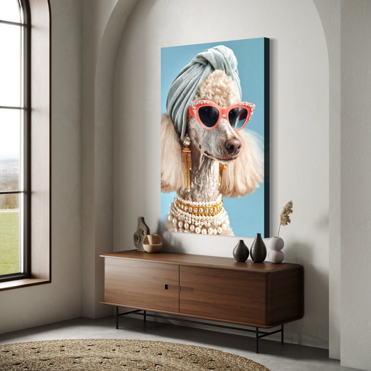 Cuadro decorativo canvas Poodle 001