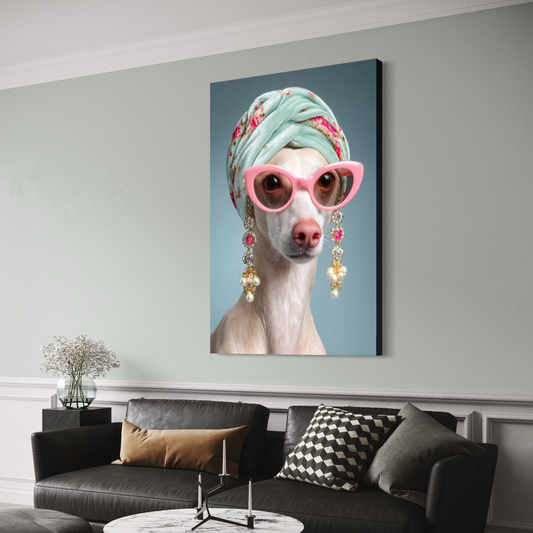 Cuadro decorativo canvas Galgo 001