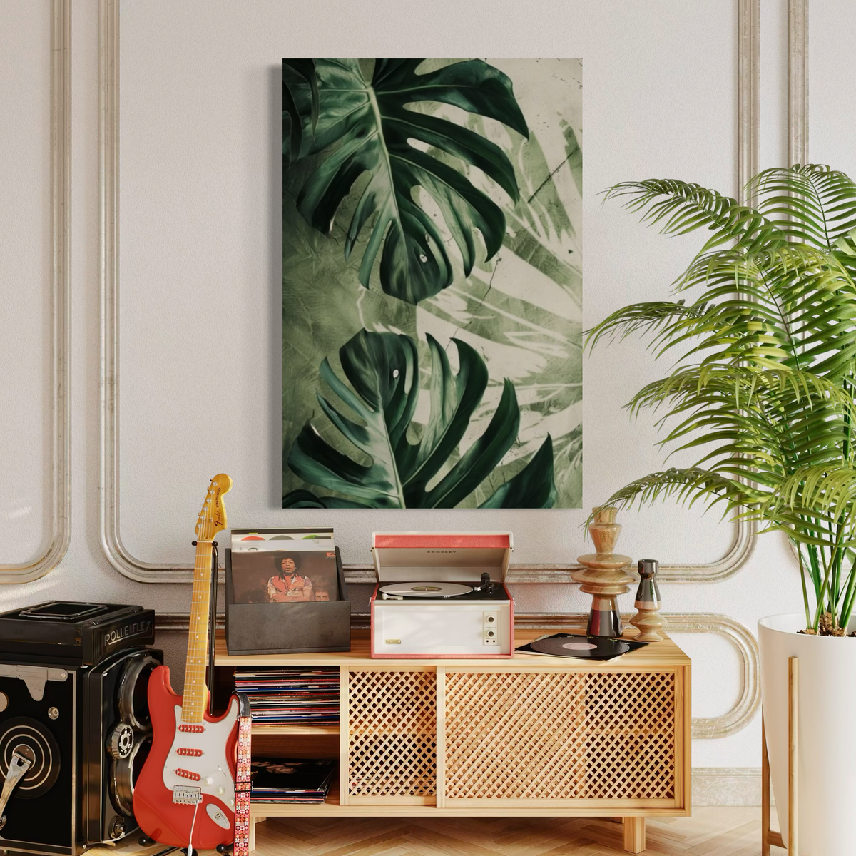 Cuadro decorativo canvas Monstera 002