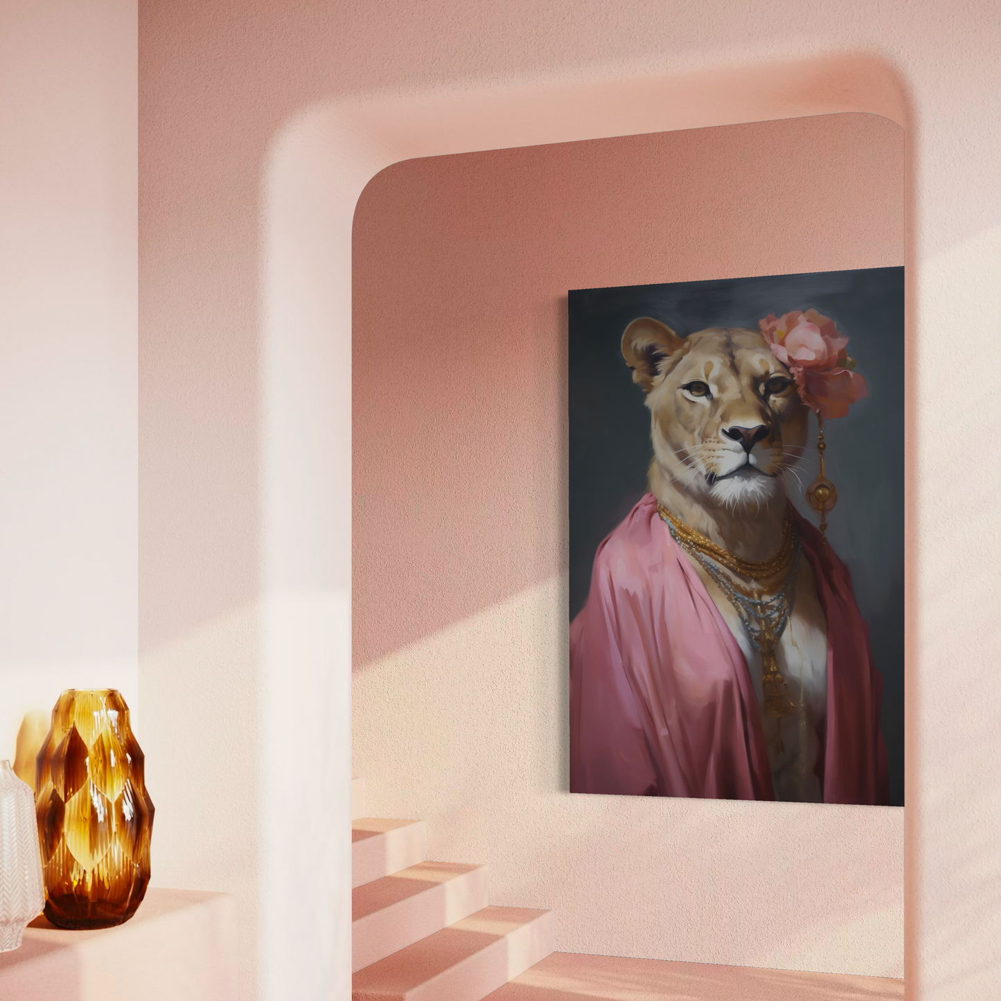 Cuadro decorativo canvas Leona 002