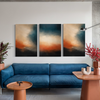 Set de 3 cuadros verticales Ember Horizon