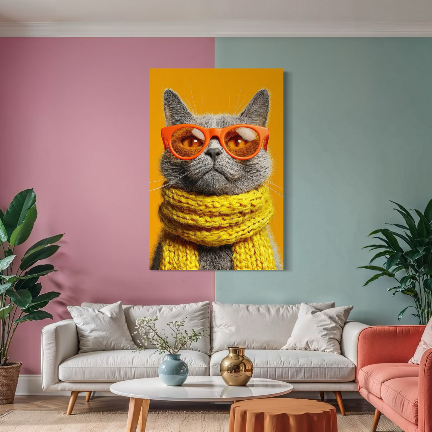 Cuadro decorativo canvas Gato 019