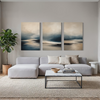 Set de 3 cuadros verticales Quiet Horizon
