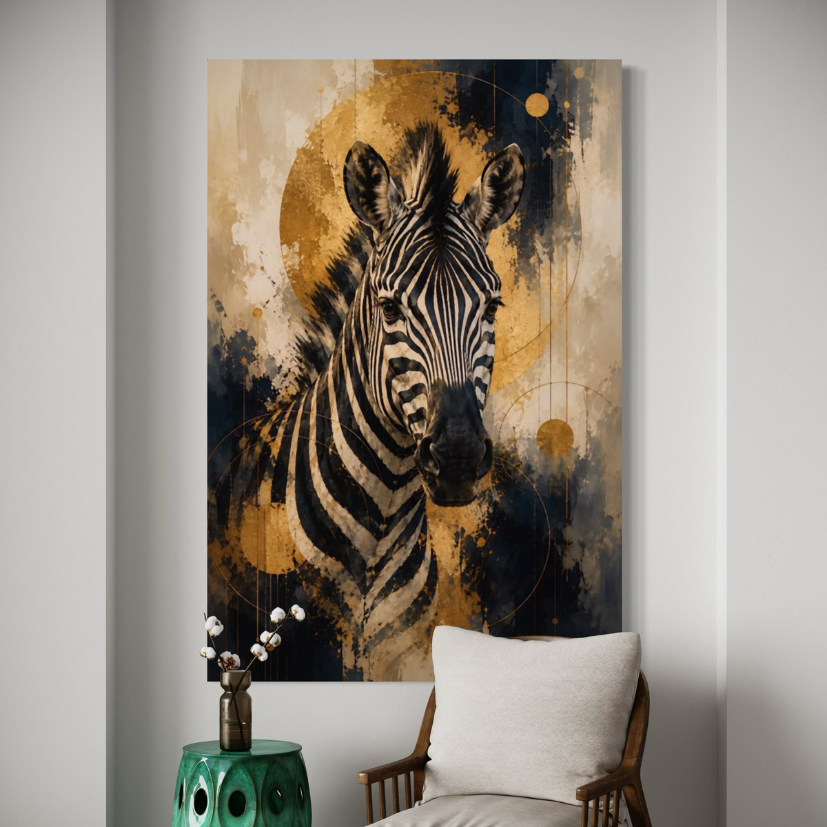 Cuadro decorativo canvas Zebra 008