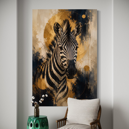 Cuadro decorativo canvas Zebra 008