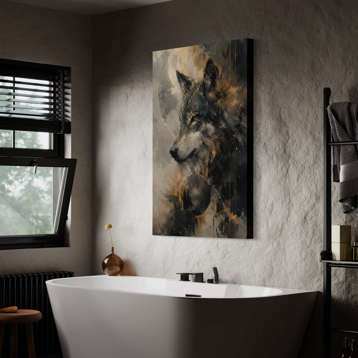 Cuadro decorativo canvas Lobo 012