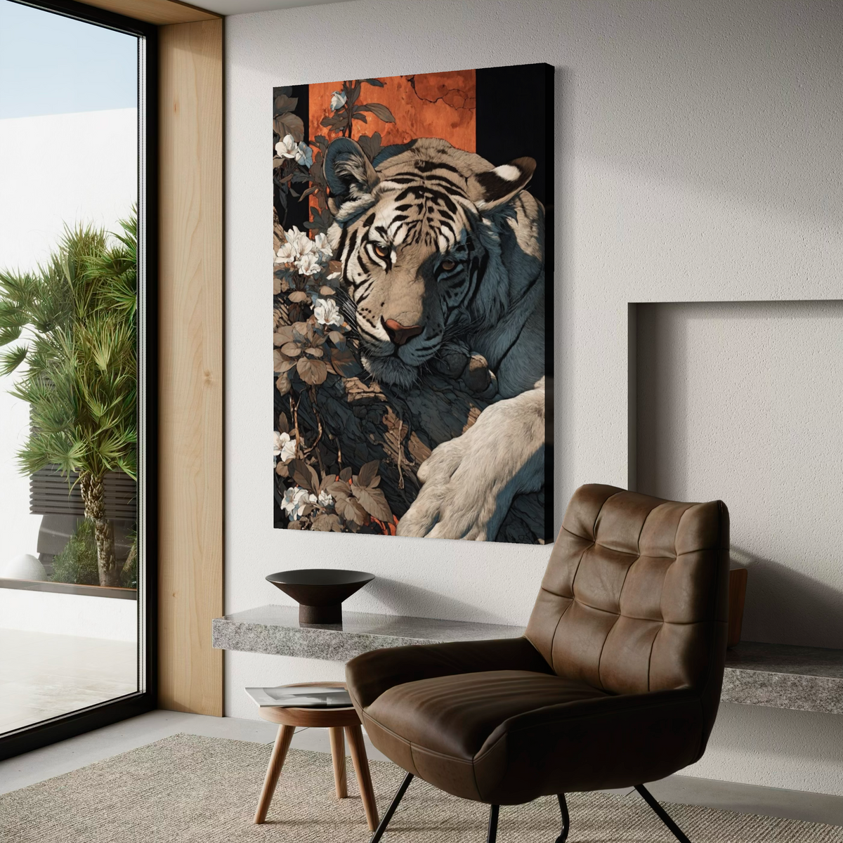 Cuadro decorativo canvas Tigre 023