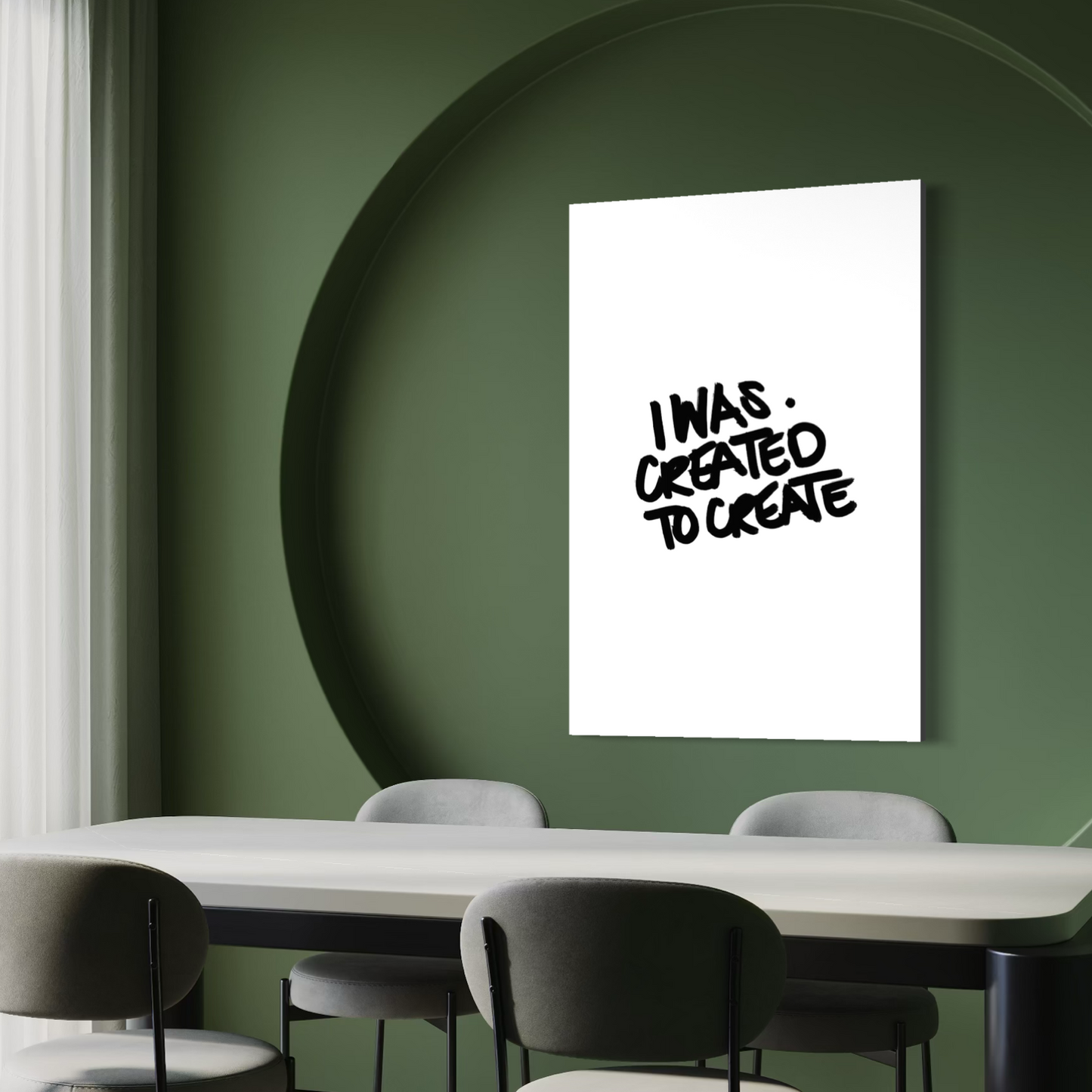 Cuadro decorativo canvas I was created to create