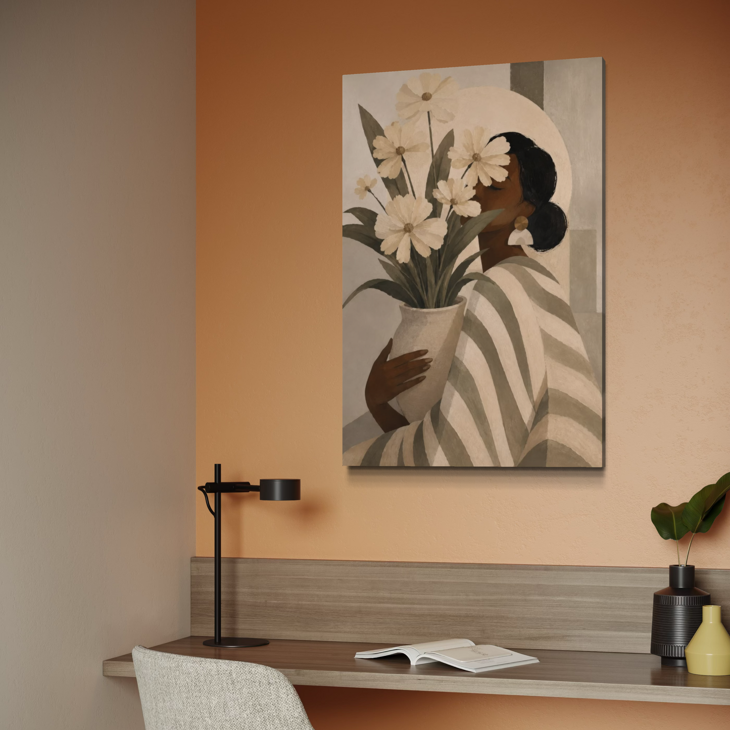 Cuadro decorativo canvas Floral Muse