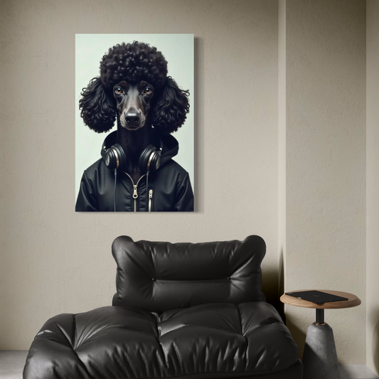 Cuadro decorativo canvas Poodle 002