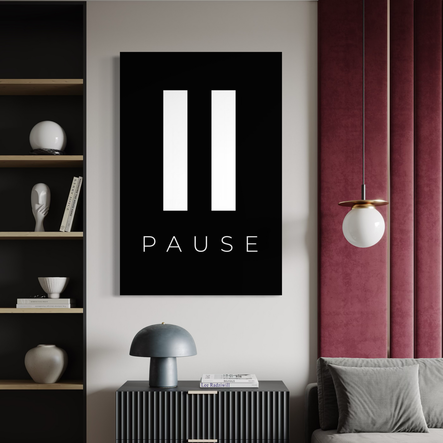 Cuadro decorativo canvas Pause