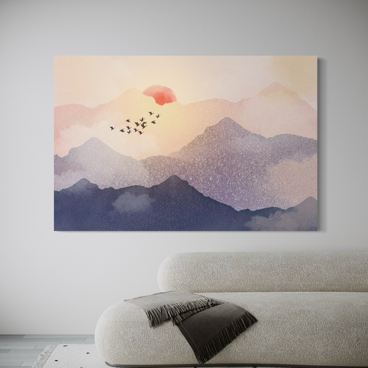 Cuadro decorativo canvas Puesta de sol