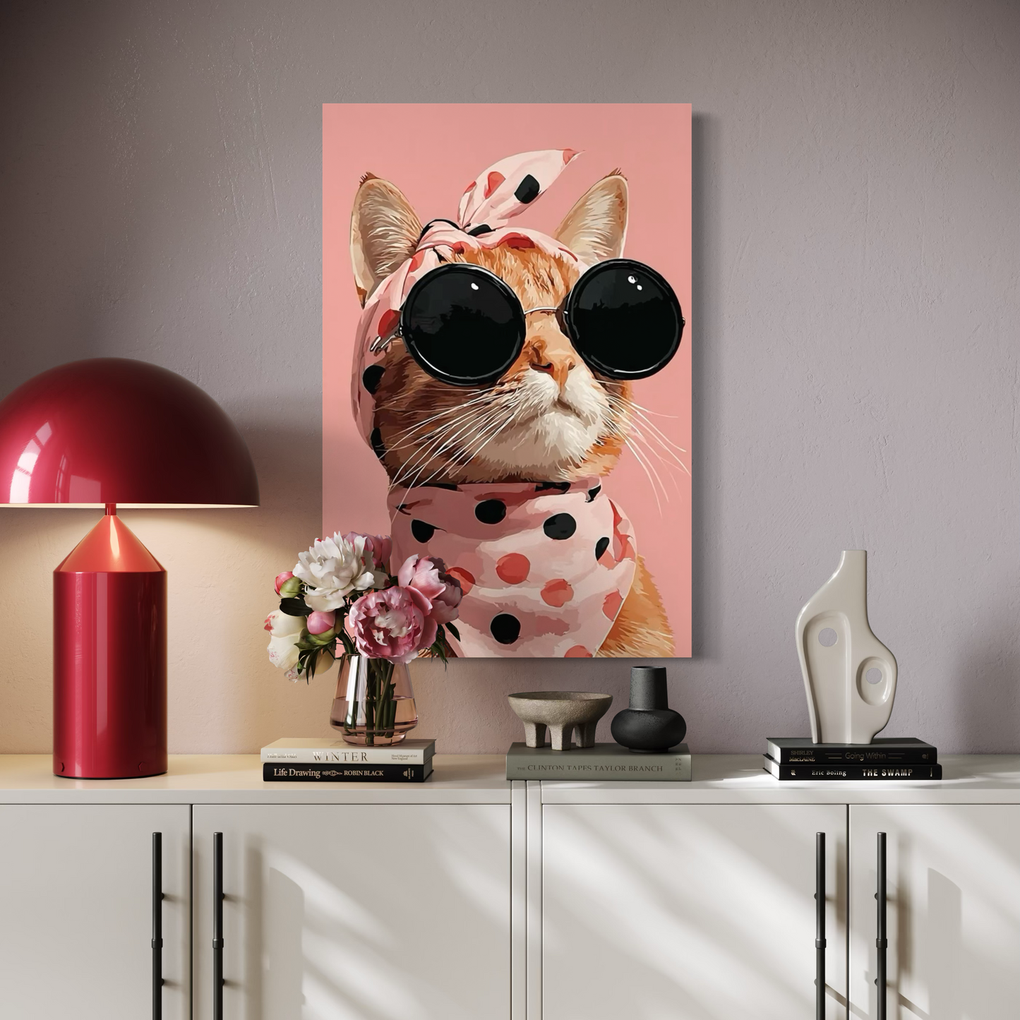 Cuadro decorativo canvas Gato 017