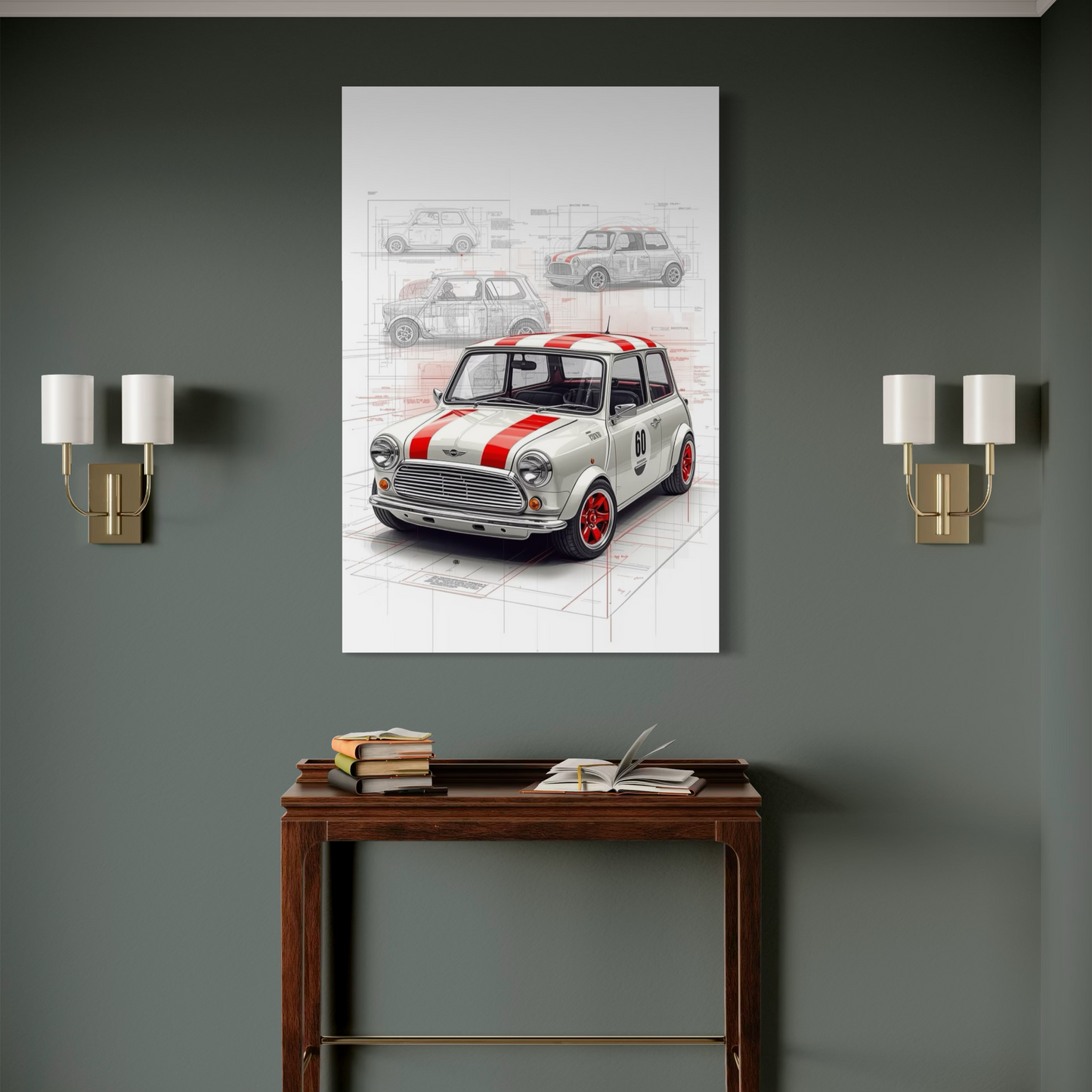 Cuadro decorativo canvas Mini cooper 007