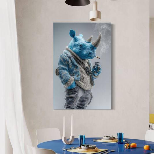 Cuadro decorativo canvas Rinoceronte 006