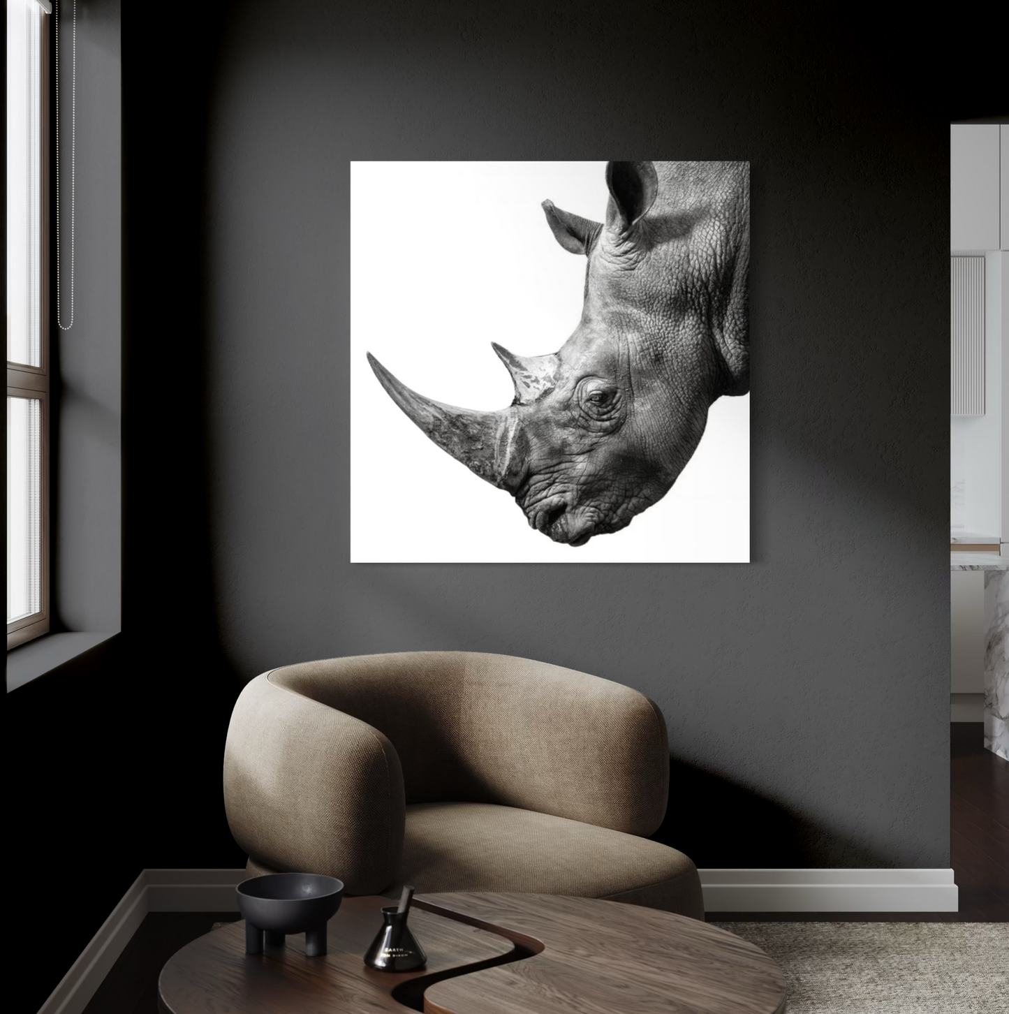 Cuadro decorativo canvas Rinoceronte 005