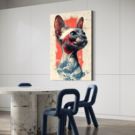 Cuadro decorativo canvas Gato 021