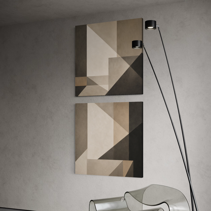 Set de 2 cuadros canvas cuadrados Brutalist