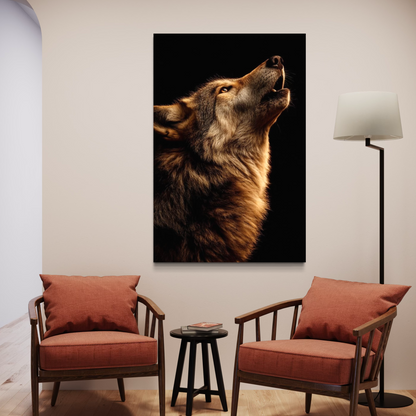 Cuadro decorativo canvas Lobo 011