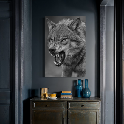 Cuadro decorativo canvas Lobo 009