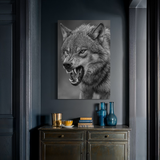 Cuadro decorativo canvas Lobo 009