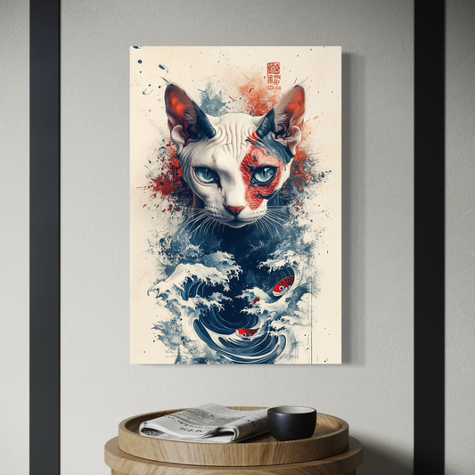Cuadro decorativo canvas Gato 020