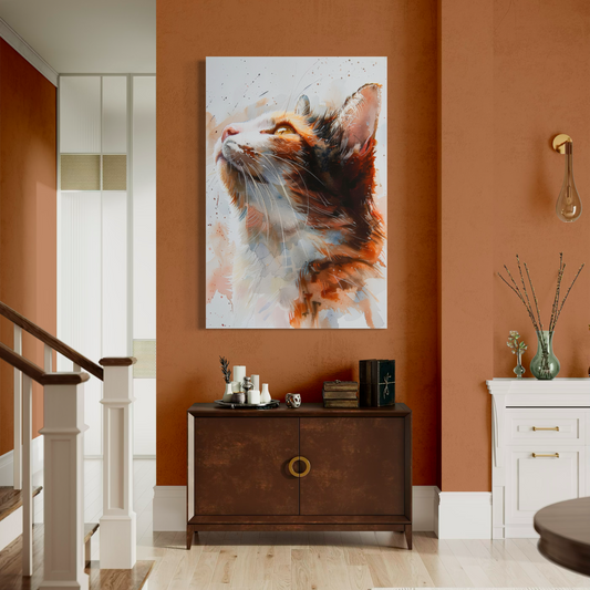 Cuadro decorativo canvas Gato 024