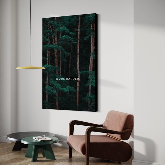 Cuadro decorativo canvas Work harder