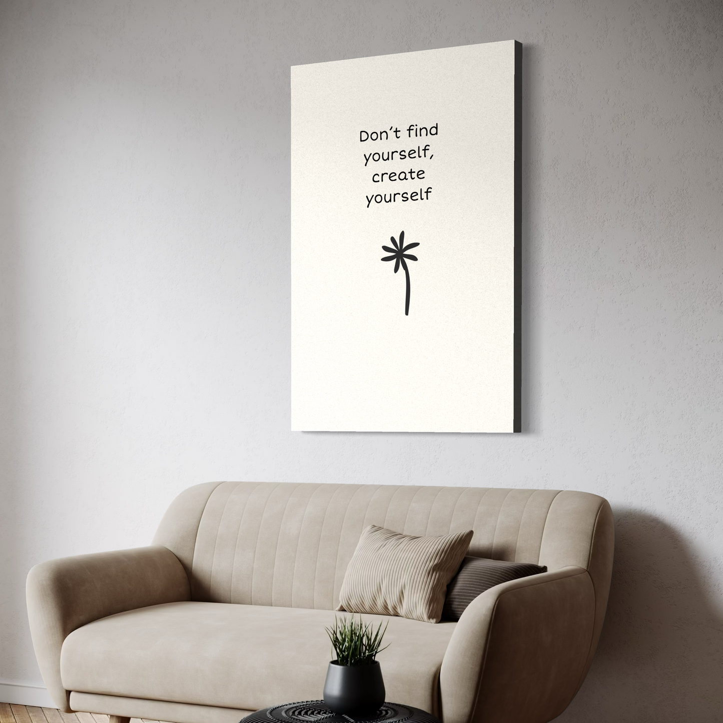 Cuadro decorativo canvas Don't find yourself, create yourself
