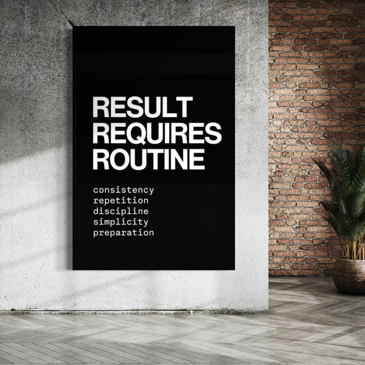 Cuadro decorativo canvas Results require routine