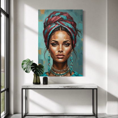 Cuadro decorativo canvas Turquoise Soul