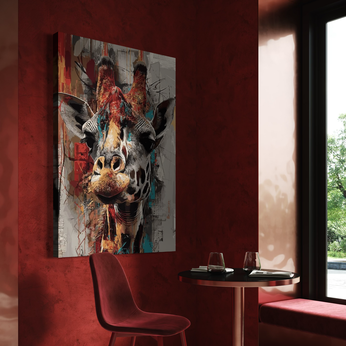 Cuadro decorativo canvas Jirafa 011