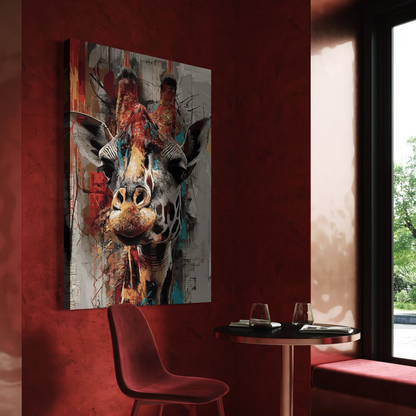 Cuadro decorativo canvas Jirafa 011