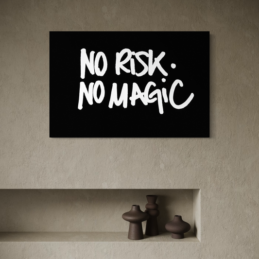 Cuadro decorativo canvas No risk no magic