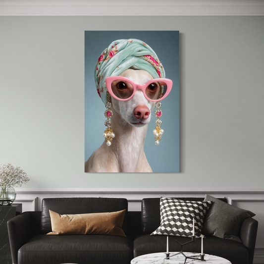 Cuadro decorativo canvas Galgo 001