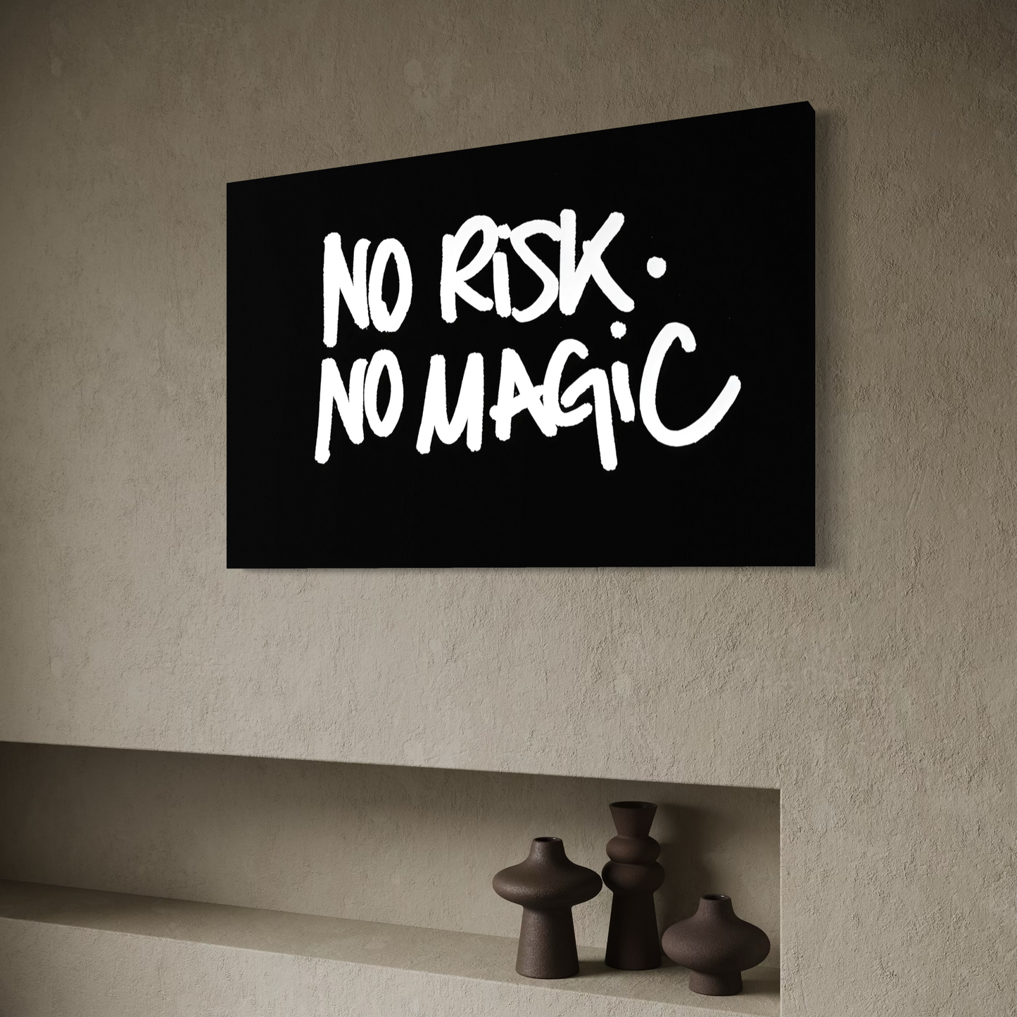 Cuadro decorativo canvas No risk no magic