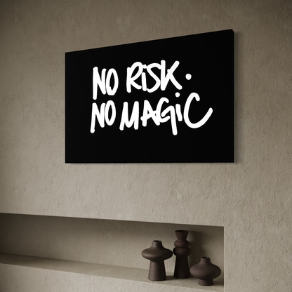 Cuadro decorativo canvas No risk no magic