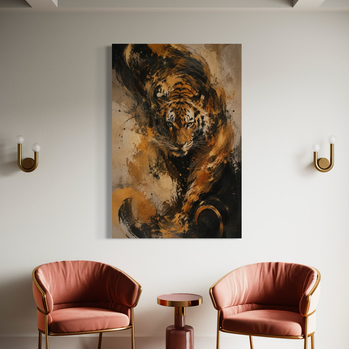 Cuadro decorativo canvas Tigre 020
