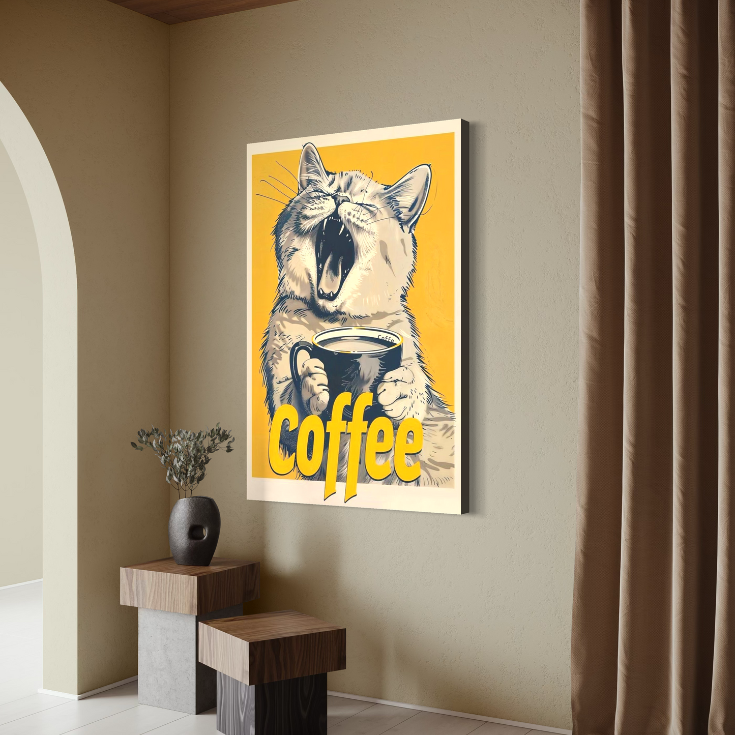 Cuadro decorativo canvas Gato 018