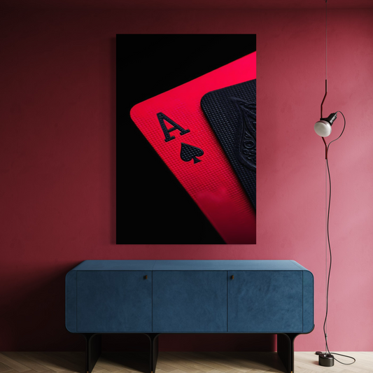 Cuadro decorativo canvas Red & Black