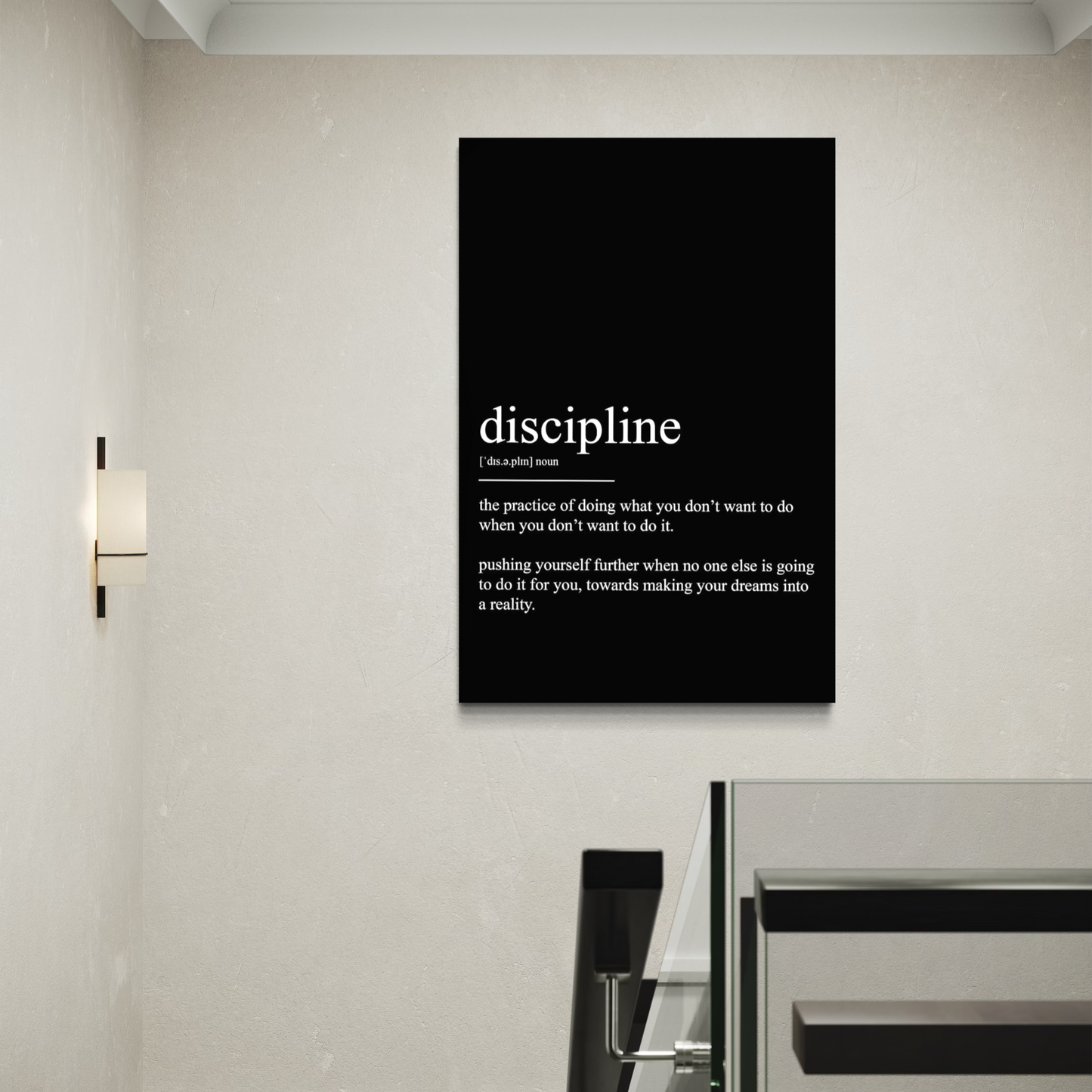 Cuadro decorativo canvas Discipline 005