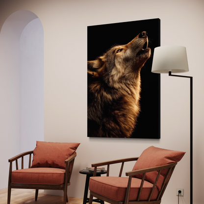 Cuadro decorativo canvas Lobo 011