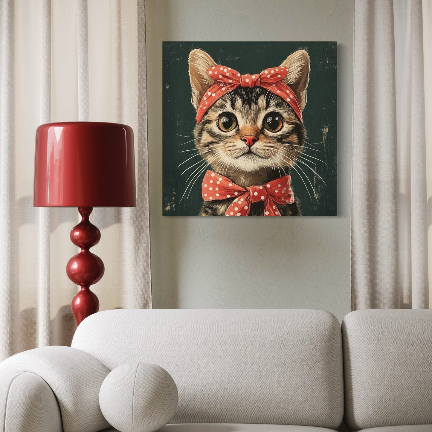 Cuadro decorativo canvas Gato 026