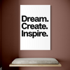 Cuadro decorativo canvas Dream, create, inspire